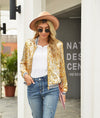 Sequined Long Sleeved Coat for Women