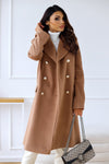 Simplicity Long Sleeve Double-Breasted Wool Coat