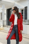 Mid-Length Hooded Slim Quilted Cotton Jacket