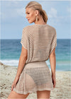 Mesh Hollow Out Knitted Beach Dress