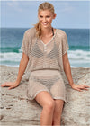 Mesh Hollow Out Knitted Beach Dress