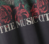 Retro Rose Print Loose Cotton T-Shirt