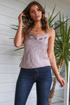 Solid Color Chiffon Camisole Shirt Top