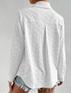 Heart-Shaped Jacquard Long Sleeve Collared Cardigan