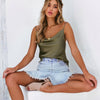 Solid Color Chiffon Camisole Shirt Top