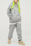 Brand Fleece Padded Hooded Solid Color Hoodie sets