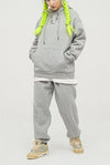 Brand Fleece Padded Hooded Solid Color Hoodie sets