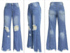 Tassel Water Washed Wide Leg Jeans for Women