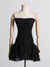 Embroidered Ruffled Tube Top Short Dress for Women