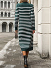 Winter Slim Fit Striped Knit Dress