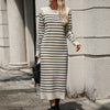 Winter Slim Fit Striped Knit Dress