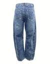 Mid-Low Waist Casual Wide Leg Jeans