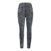 Lace Slim Fit Patchwork Gray Capris