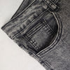 Lace Slim Fit Patchwork Gray Capris