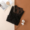 High-End Lace Mesh Long Sleeve Top