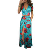 Classic Floral Crop Top Skirt Two-Piece Set