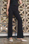 Slim Fit Ribbed Ankle Pants