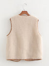 Fleece Lace-Up Imitation Lamb Wool Vest