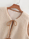 Fleece Lace-Up Imitation Lamb Wool Vest