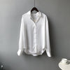 Korean Solid Color Long Sleeve Collared Shirt