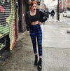 Plaid High Waist Stretch Pencil Pants