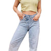 Loose Fit Light Wash Daddy Jeans for Women