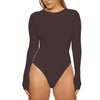 Casual Long Sleeve Tight Bodysuit for Women