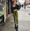 Plaid High Waist Stretch Pencil Pants