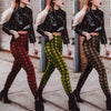 Plaid High Waist Stretch Pencil Pants