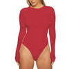 Casual Long Sleeve Tight Bodysuit for Women