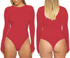 Casual Long Sleeve Tight Bodysuit for Women