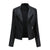 Slim Fit Short Leather Motorcycle Jacket