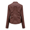 Slim Fit Short Leather Motorcycle Jacket