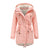 Hooded Drawstring Solid Color Cotton-Padded Coat