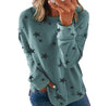 Loose Oversized Long Sleeve Printed Sweater