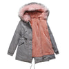 Thickened Mid-Length Hooded Cotton-Padded Coat