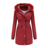 Plus Size Thickened Velvet Coat with Detachable Fur Collar