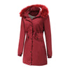 Plus Size Thickened Velvet Coat with Detachable Fur Collar