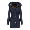 Plus Size Thickened Velvet Coat with Detachable Fur Collar