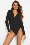 Asymmetric Deep V Plunge Bodysuit