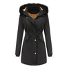 Plus Size Thickened Velvet Coat with Detachable Fur Collar