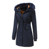 Plus Size Thickened Velvet Coat with Detachable Fur Collar