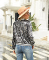 Sequined Long Sleeved Coat for Women