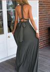 Multi-Rope Criss-Cross Backless Bandage Maxi Dress