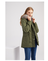 Thickened Mid-Length Hooded Cotton-Padded Coat