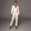 Slim Fit Hooded Long Sleeve Casual Jumpsuit