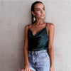 Solid Color Chiffon Camisole Shirt Top