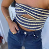 Vacation Ready Striped Tube Top Vest for Women