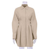 Elegant Slim-Fit French Shirt Dress