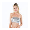 Patent Leather Solid Color Tube Top for Nightclub Wear